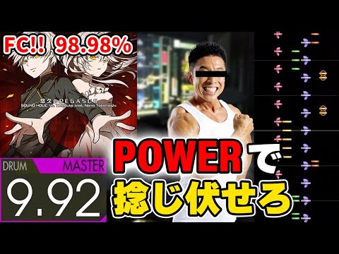 【GITADORA】悠久のPEGASUS (Master-Drum) 98.98% FULLCOMBO【人間工学ガン無視】