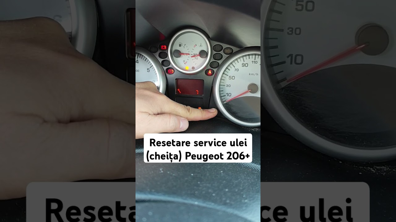 Resetare service ulei (cheița) Peugeot 206+ / oil service reset (spanner)