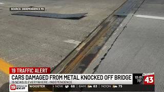 I-77 North at I-480 open after metal piece on bridge came loose