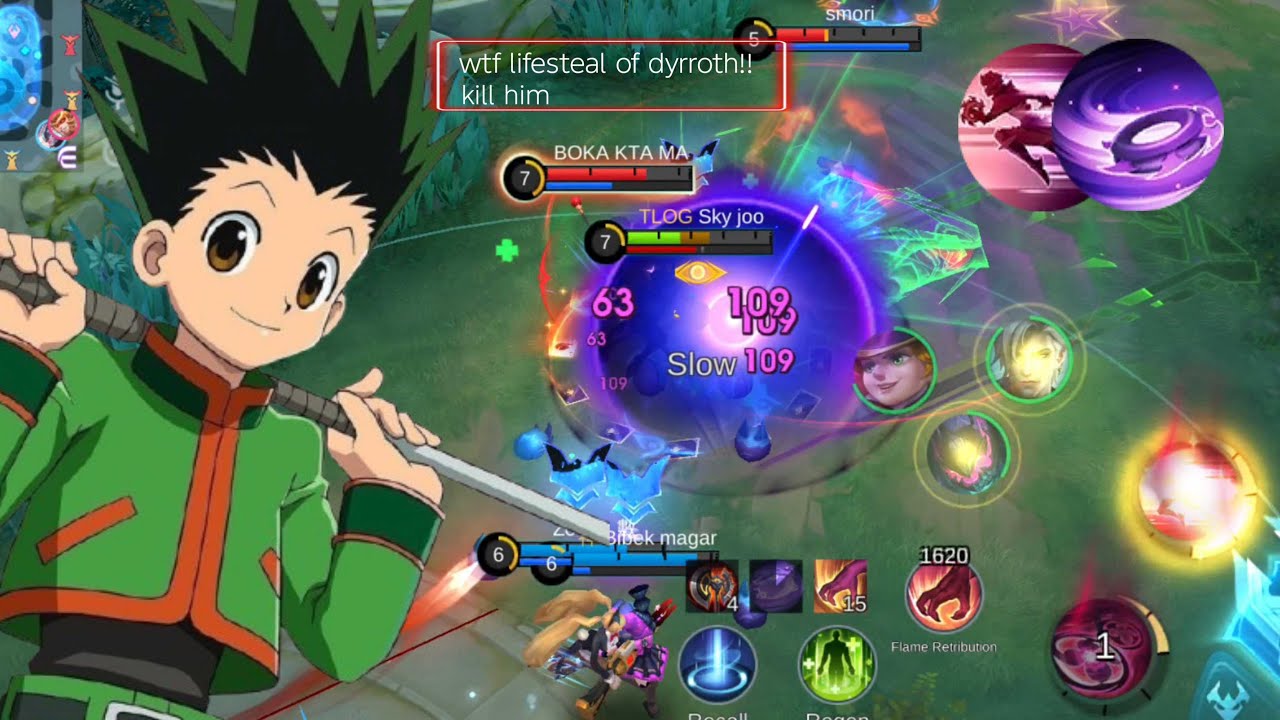 ENEMY SHOCKED DYRROTH LIFESTEAL ROCK BEST BUILD FOR DYRROTH .MLBB