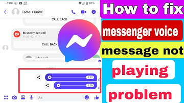 how to fix messenger voice message not playing problem 2023 | messenger voice message problem