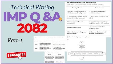 Technical Writing Important questions solutions for 2082 || #bsccsit6thsem #bit5thsem