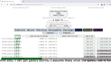 Antimatter dimensions NG +-+-+ Part 1: Galaxy points and many nerfs