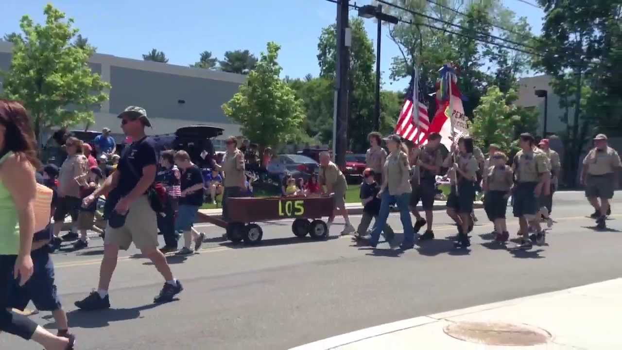Boy Scouts Marching in the Memorial Day Parade in Pembroke ...