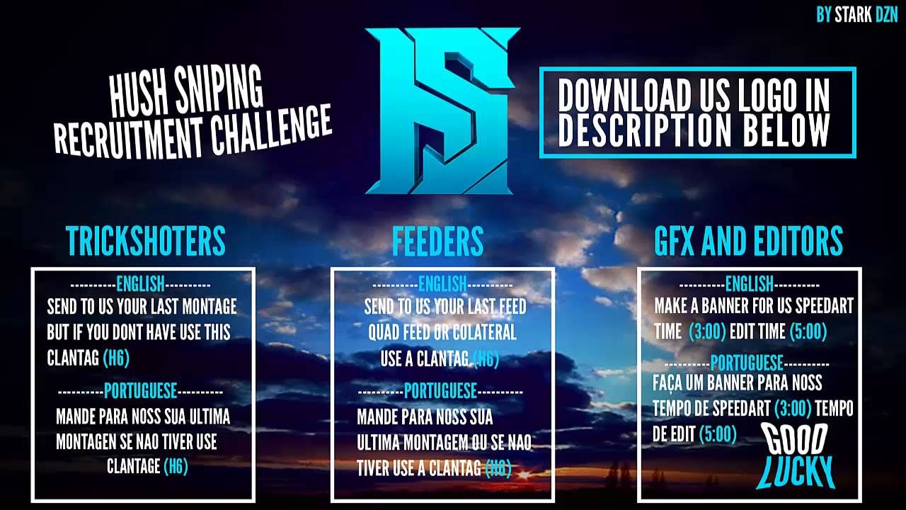 HuSh Sniping - Recruitment challenge