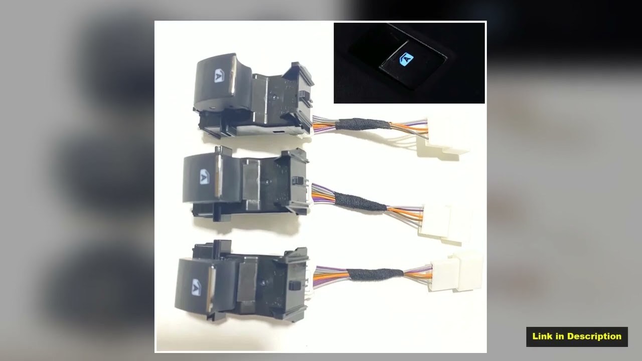 Lighted LED Power Single Window Switch With CableIndividual cord sockets sold For Toyota RAV4 RAV