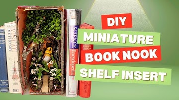 DIY Miniature Forest Book Nook Shelf Insert 🌳📙