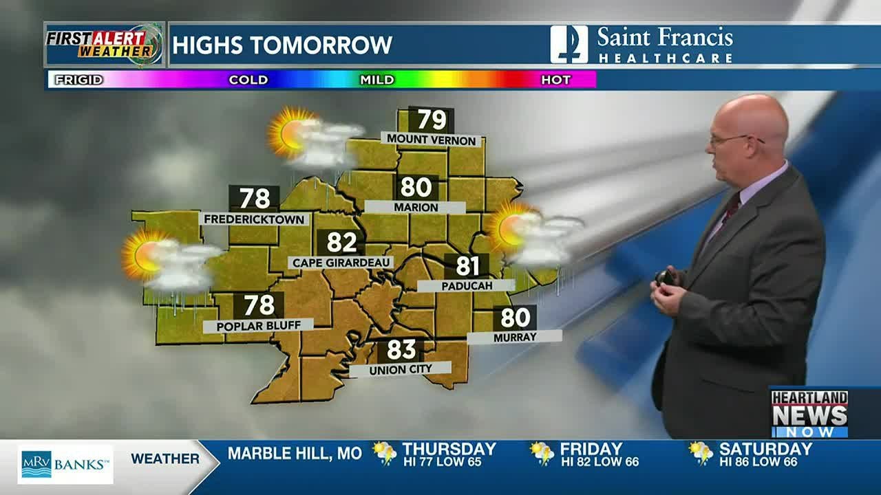 First Alert: Scattered showers, storms possible tomorrow - YouTube