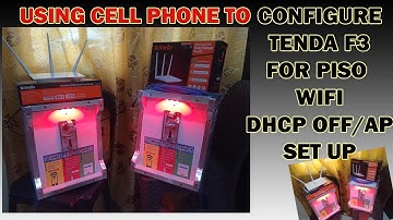TENDA F3 FOR PISO WIFI ACCESS POINT CONFIGURATION | USING CELLPHONE