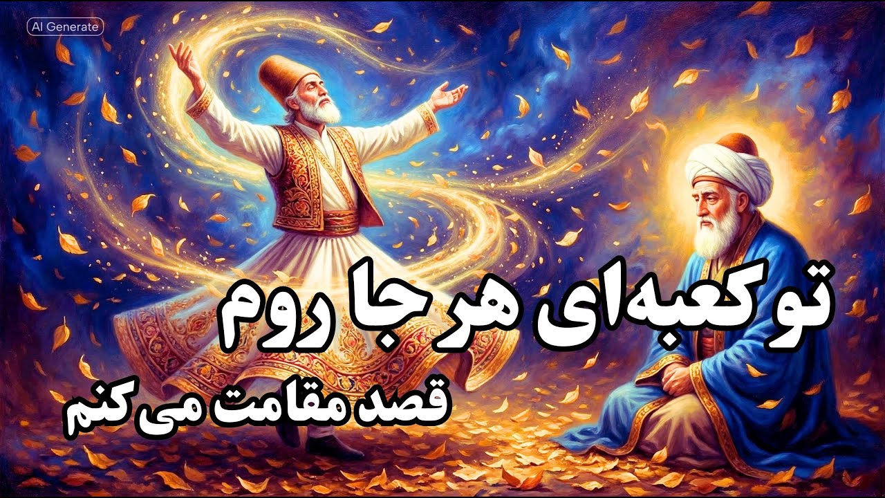 ای با من و پنهان چو دل، از دل سلامت می‌کنم.. تو کعبه‌ای، هر جا روم قصد مقامت می‌کنم..
