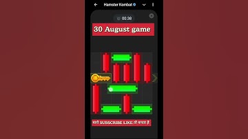 Hamster kombat mini game today 30 August | 30 August mini game hamster kombat today | mini game