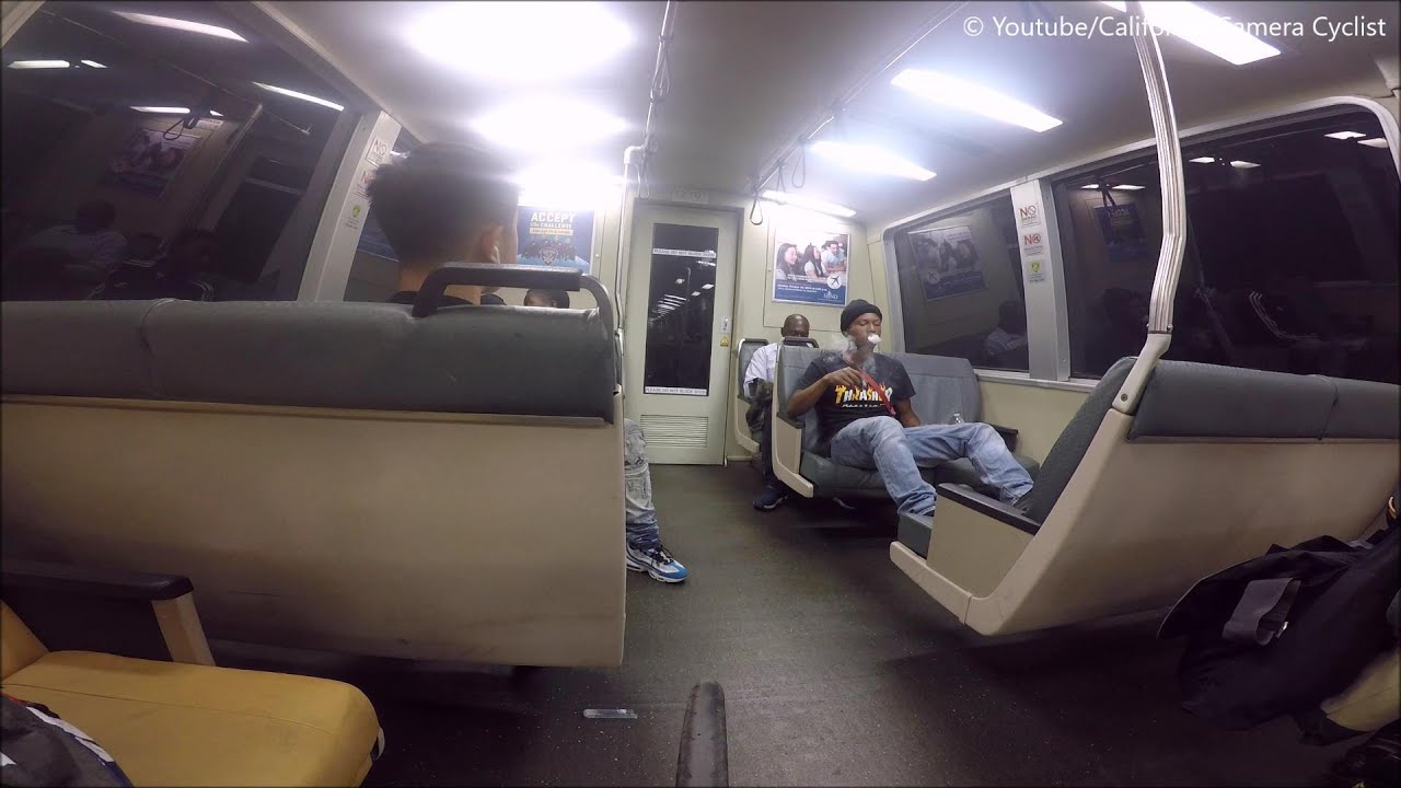 Teens Smoking Weed on a Bart Train