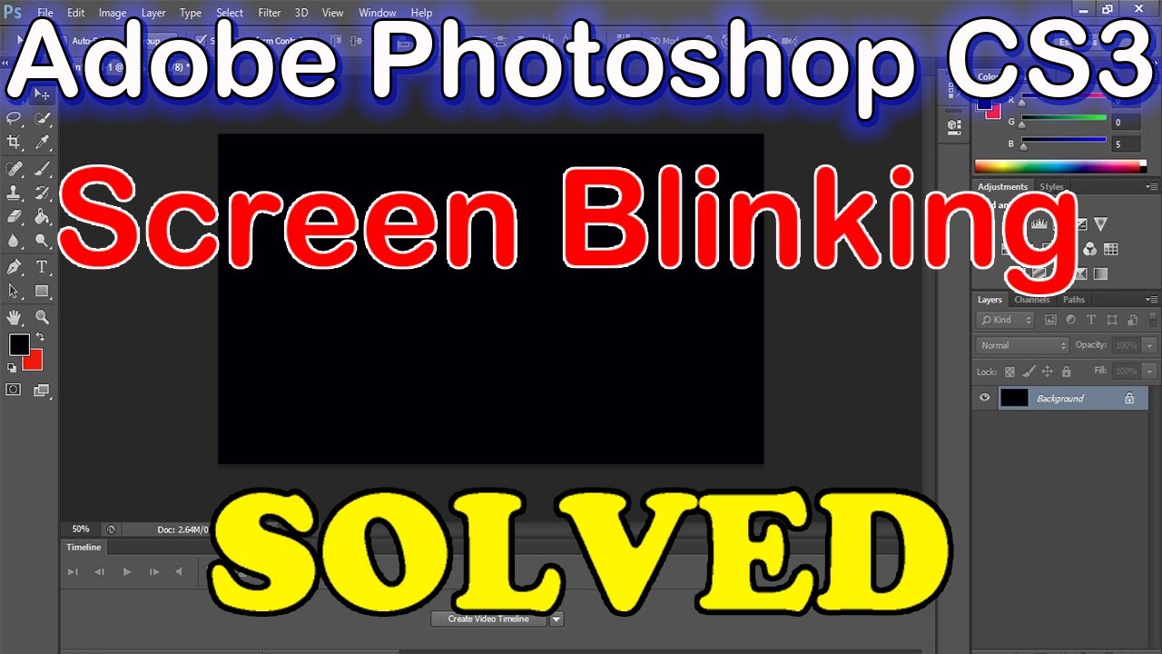 Fix Flashing Black Screen in CS6 black screen