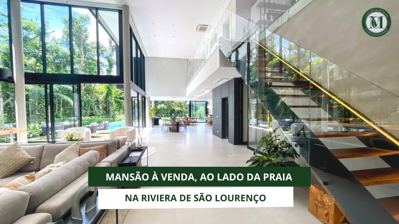 MANSÃO DE PRAIA, FANTÁSTICA, COM TELÃO NA PISCINA, À VENDA, NA RIVIERA DE SÃO LOURENÇO EM SP - BRA.