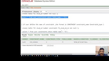 Oracle SQL Constraints