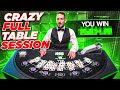 CRAZY FULL TABLE SESSION ON VIP BLACKJACK!!!