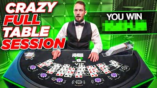 CRAZY FULL TABLE SESSION ON VIP BLACKJACK!!!