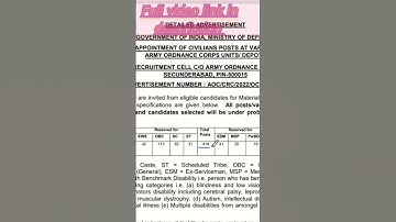 AOC Bharti 2022  | Army Ordnance Corps AOC Material Assistant MA Recruitment 2022 for 419 Post