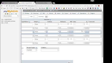 Codeanywhere Tutorials :: Create database - users table