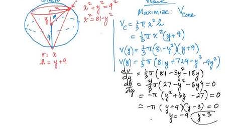 Optimization (cone inside sphere)
