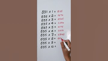 Find mistake in last digit of Table 835..🤔#maths #reasoning