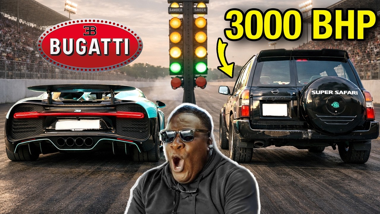 *3000 л.с.* NISSAN PATROL против BUGATTI