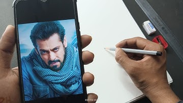 How to draw Salman Khan (Tiger 3) | Easy outline tutorial step by step| #rahulartist