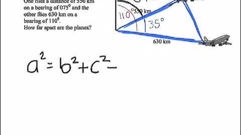 Cosine Rule Problem Using Bearings