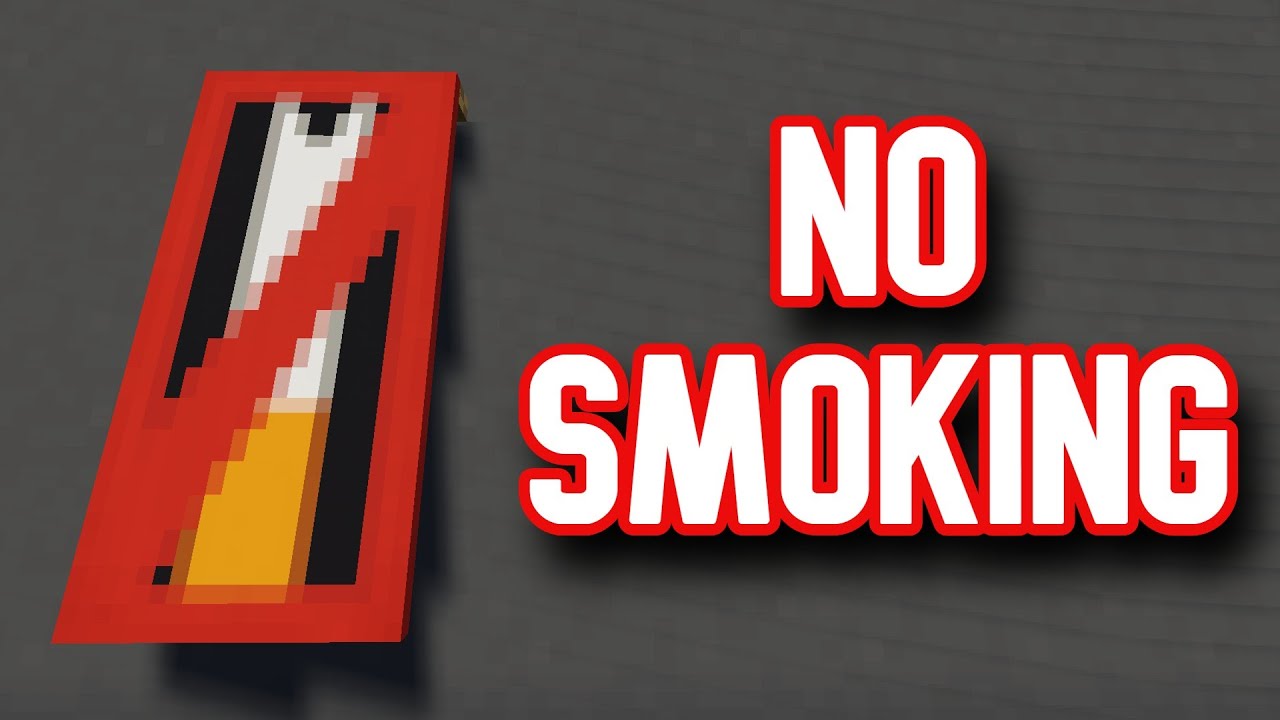 How to make a NO SMOKING sign in Minecraft! YouTube