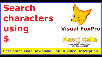 VFP search using $ | vfp search text within string | search with $ | vfp tutorial | foxpro using $