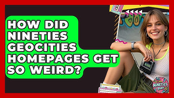 How Did Nineties Geocities Homepages Get So Weird? - I