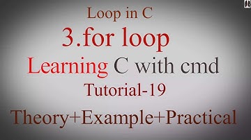learning c with cmd || for loop in c
