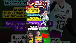 MVP &amp; Best 7 Proliga 2026 putri #shorts #proliga2026