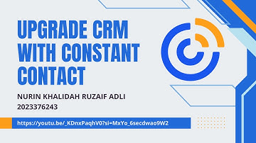 Upgrade CRM with Constant Contact! - Overview Tutorial