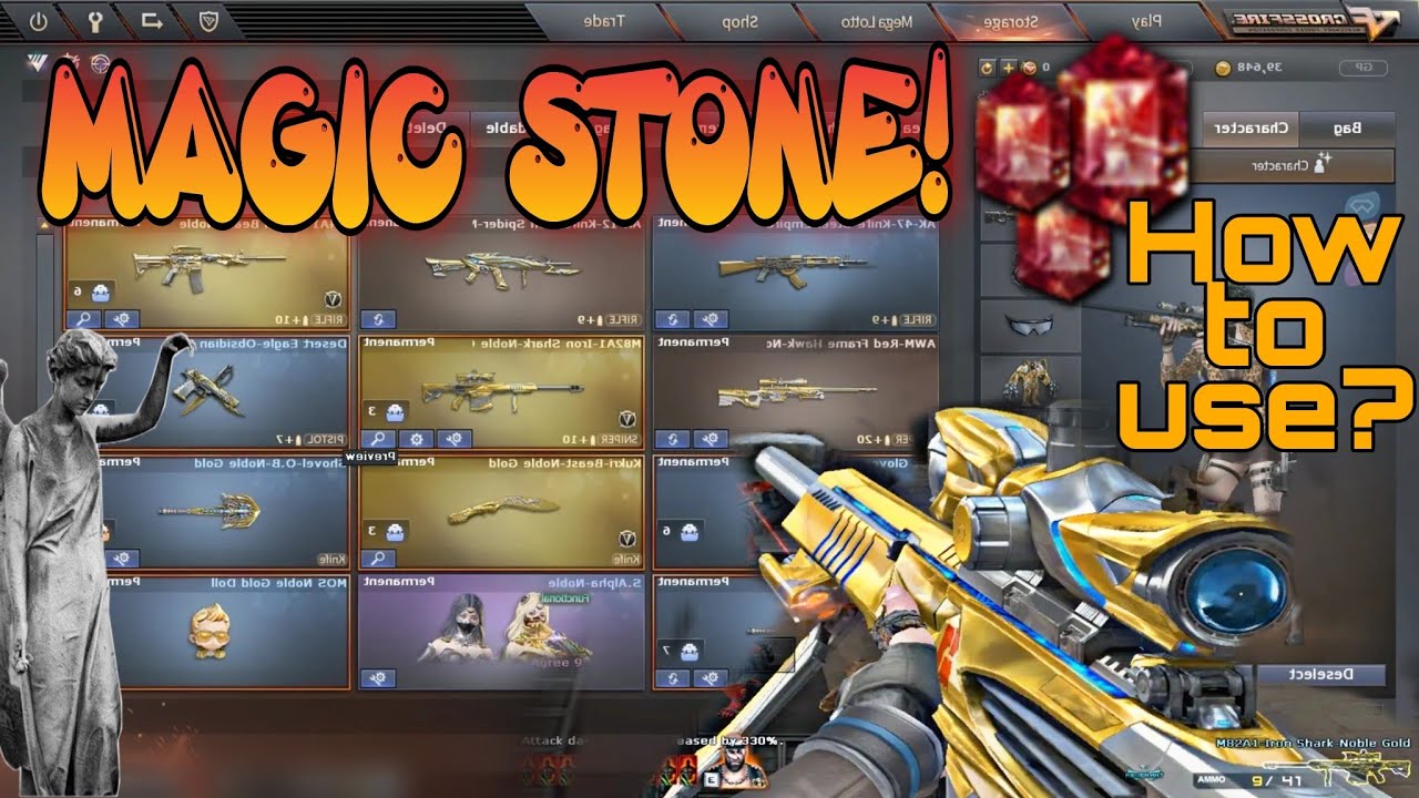 How to use MAGIC STONE? Noble Gold to VVIP! Barrett/Kukri/M4 |CrossFire Philippines| MonarchZombieV4