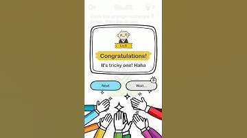 Brain Out - Level 52 - Click the orange rectangle 3 times, then the green rectangle 5 times!