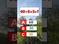 Basic math challenge 😲 #mathematics #mathstricks #brainteaser #result #mathpuzzle #speed
