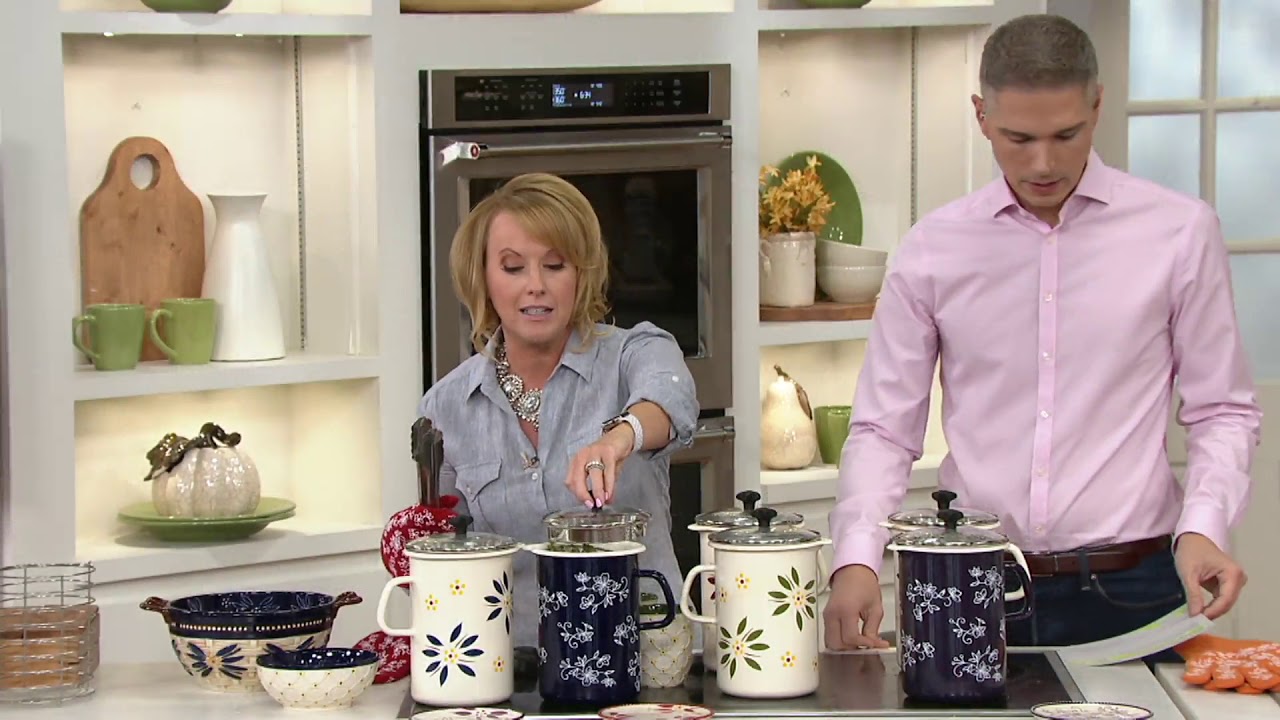 Temptations Old World or Floral Lace Enamel Multipot Set on QVC YouTube