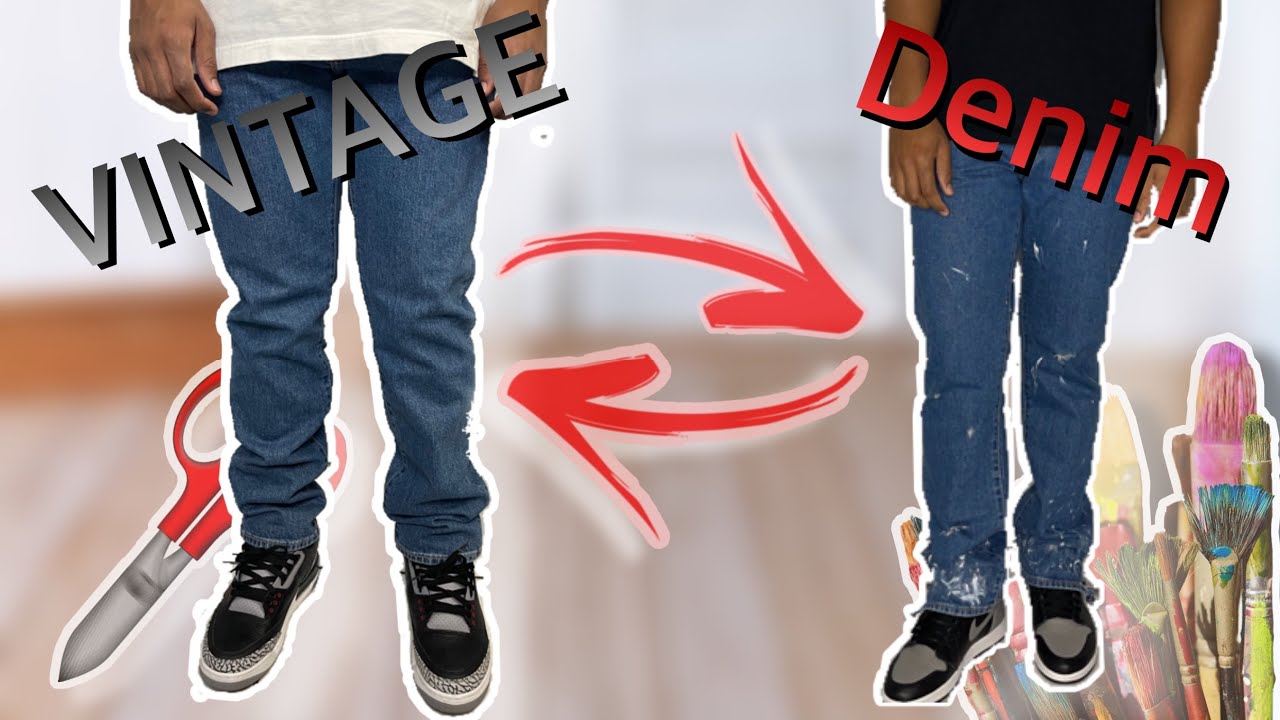 HOW TO MAKE NEW JEANS LOOK - YouTube
