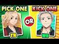 ✅PICK ONE, KICK ONE❌ANIME CROSSOVER TOKYO REVENGERS VS. WIND BREAKER WB | Anime Quiz @brainitquiz