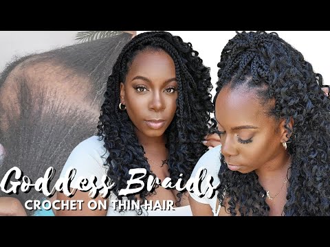 📢 BEST Crochet for THIN HAIR! 1hr Goddess Braids Install HACK 🚫 NO Tension NO Rubber Bands Toyotress