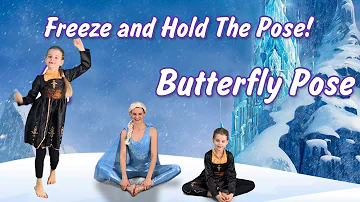 FROZEN Yoga Freeze Dance For Kids (Dance and Freeze Brain Break) PE Games!
