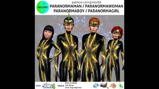 ParanormaMan / ParanormaWoman / ParanormaBoy / ParanormaGirl costume suits for sims 4