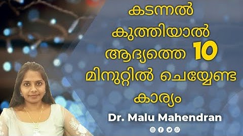 കടന്നൽ കുത്തിയാൽ ആദ്യത്തെ 10 മിനിറ്റിൽ ചെയ്യേണ്ട കാര്യം | Dr. Malu Mahendran |
