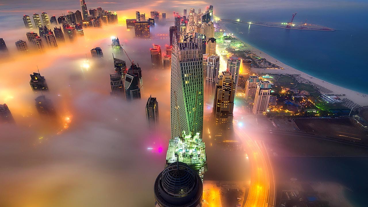 Stunning Timelapse of Dubai Covered In Fog YouTube
