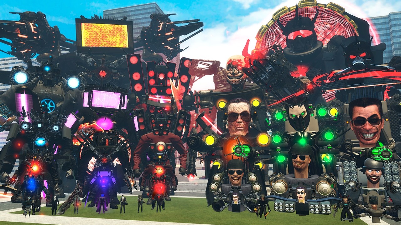 WATCHMAN TV MAN, CAMERAMAN RESTORED, SPEAKERMAN TITAN VS 1-79 SKIBIDI TOILET BOSSES (Garry's Mod)