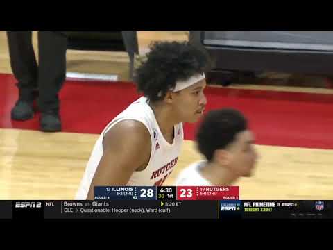 Fil Am Ron Harper Jr lead Rutgers 28 pts 9 reb 1 ast vs Illinois dec 20 2020