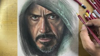 Doctor Doom in Realistic Pastel Pencil | Marvel Portrait Drawing