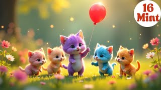Five Little Kittens Went Out One Day | Counting Song for Kids | AI Animated | Singaboo