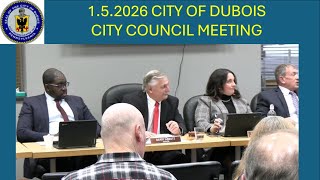 1 5 2026 CITY OF DUBOIS MEETING